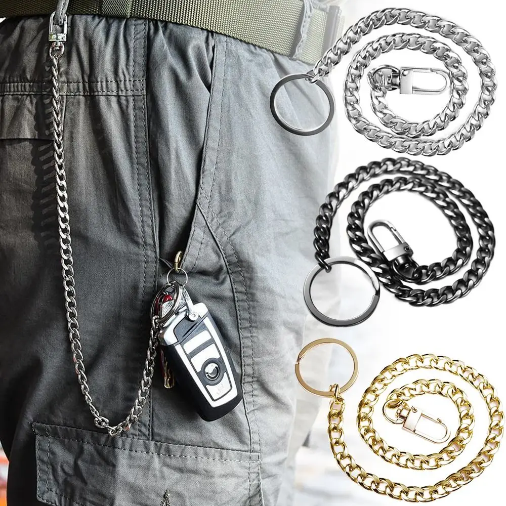 موضة 40 سنتيمتر الشرير الهيب هوب سلسلة سبائك معدنية Y2K السراويل الخصر سلسلة Harajuku سلسلة بانت معدنية للنساء رجل #2