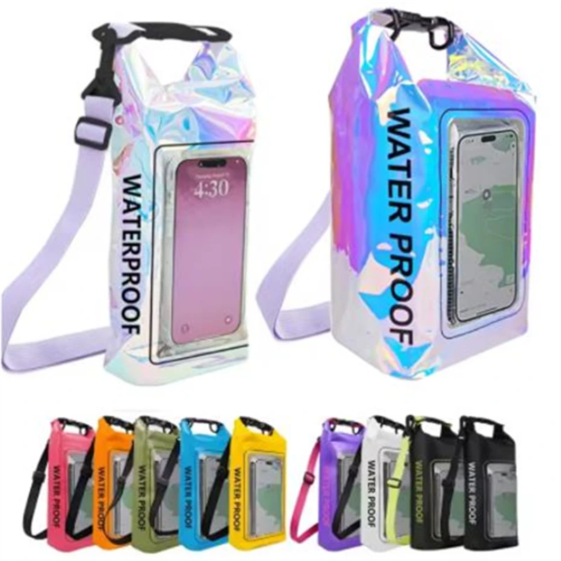 

2/5L Swimming PVC Pack Dry Bag Touch Screen Outdoor Waterproof Shoulder Kayak Bags Trekking Drifting Rafting Surfing Boating Bag