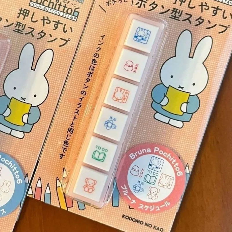 Cartoon Ins Wind Nijntje Konijn Mini Seal Set Student Kawaii Dagboek DIY Decoratie Kinderen Creatief Festival Cadeau