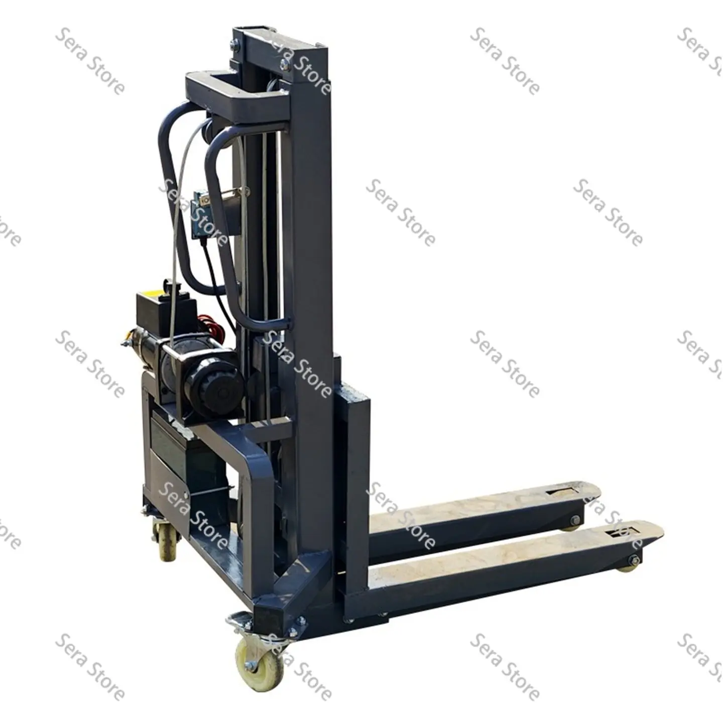 Compact Pallet Forklift LED Light Equipment Fast Loading Stage Equipment Portable Stacker