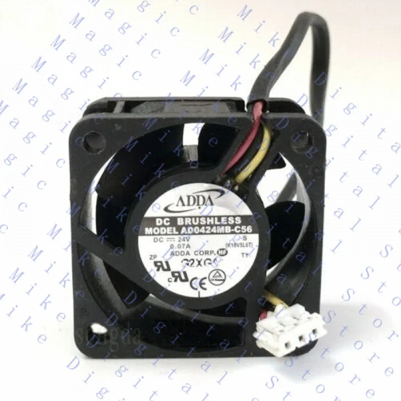 

UU 2PCS ADDA AD0424MB-C56 4020 40mm 4cm DC 24V 0.07A 3-Wire Cooling Fan