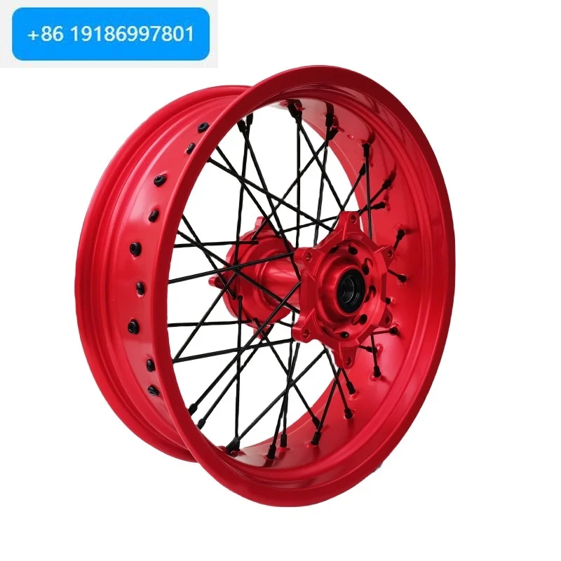 Color Changed Supermoto Wheel Sets Motorcycle Parts 17 Inch Supermoto Front Wheels With Hub