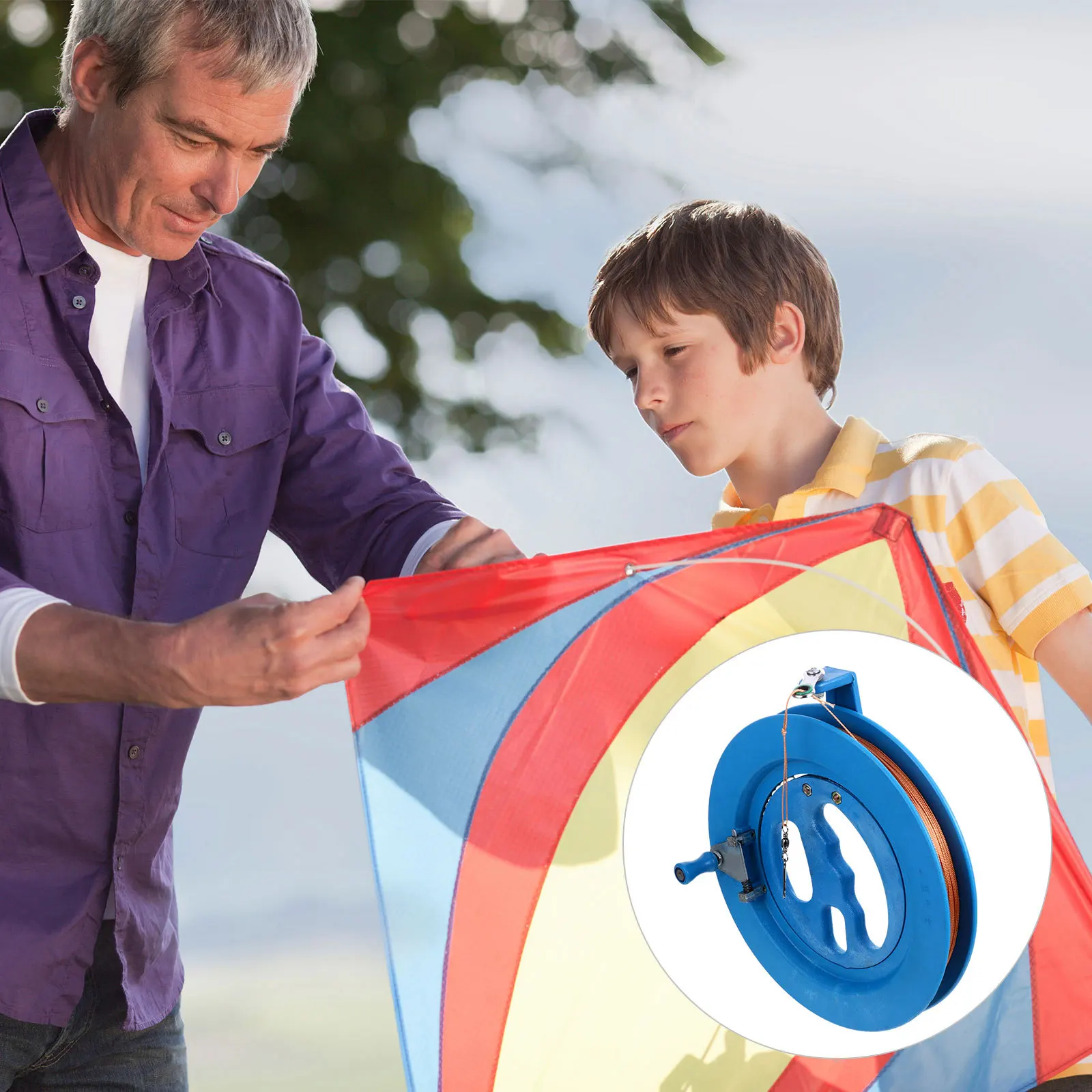 Mulinello per aquilone da 300M con impugnatura in plastica ABS, strumento manuale per avvolgimento, attrezzatura volante per esterni ad alte prestazioni, avvolgimento sicuro e fluido