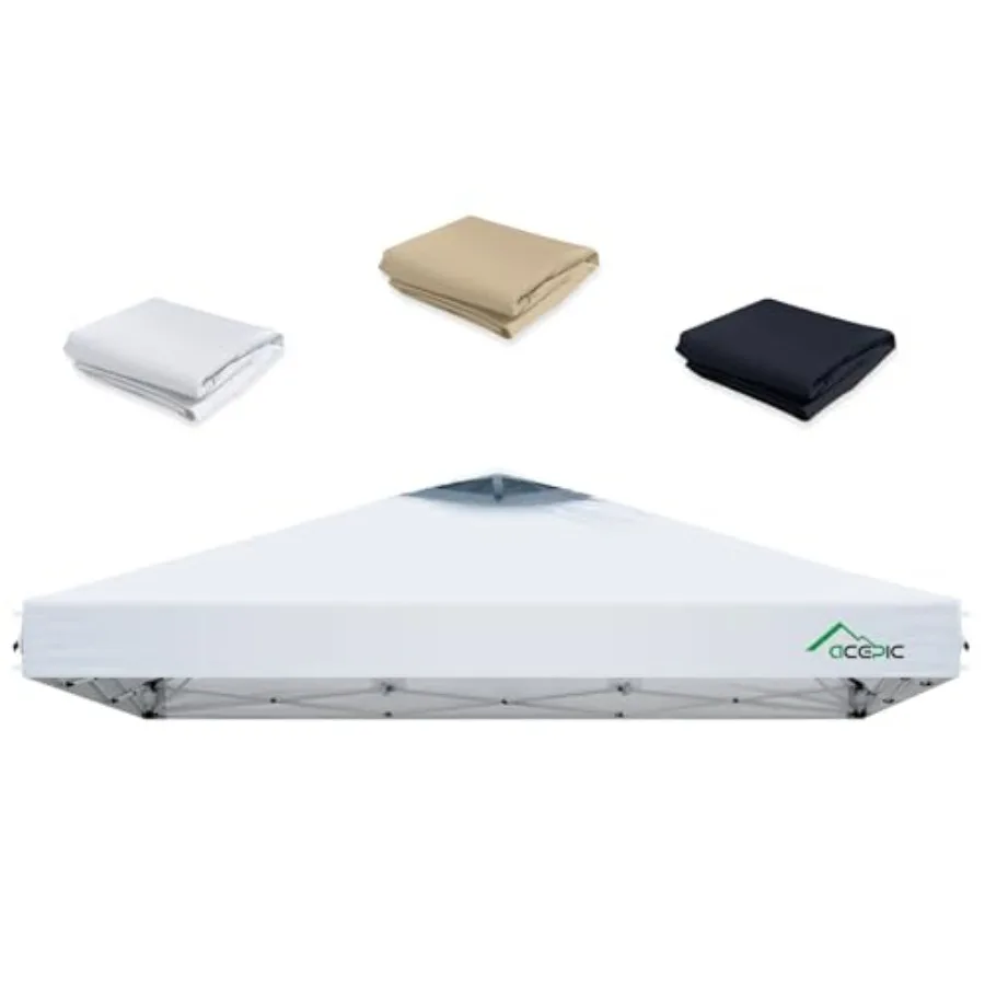 

10x10 Canopy Replacement Top Cover with Air Vent, UPF 50+ UV protection, 300D Silver-coated Polyester PA Waterproof flame retar