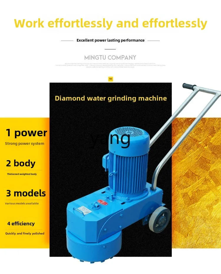 lhh1 terrazzo machine polishing machine hand push small concrete cement floor foundation surface grinding machine