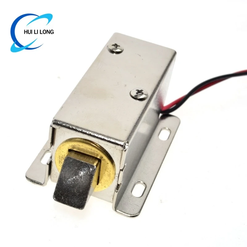 WAVGAT DC 12V قفل الملف اللولبي الكهربائي مجموعة اللسان لأعلى لدرج خزانة الباب #3