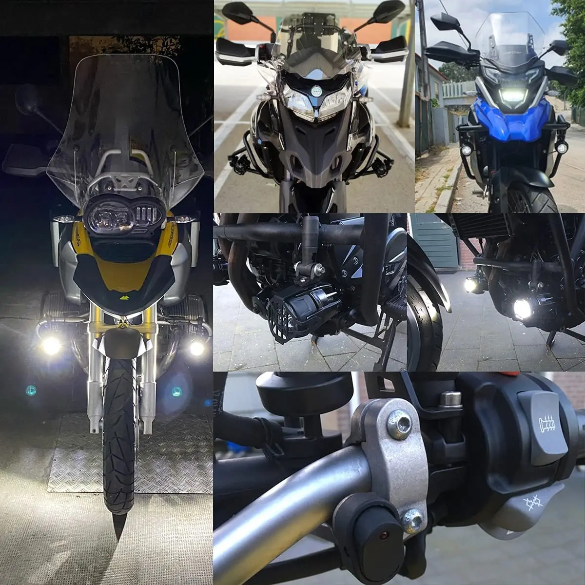 For BMW R1250GS ADV Motorcycle LED Fog Lights F800GS R 1250 GS LC Auxiliary Fog Light Assemblie For Yamaha MT07 MT09 E9 Mark