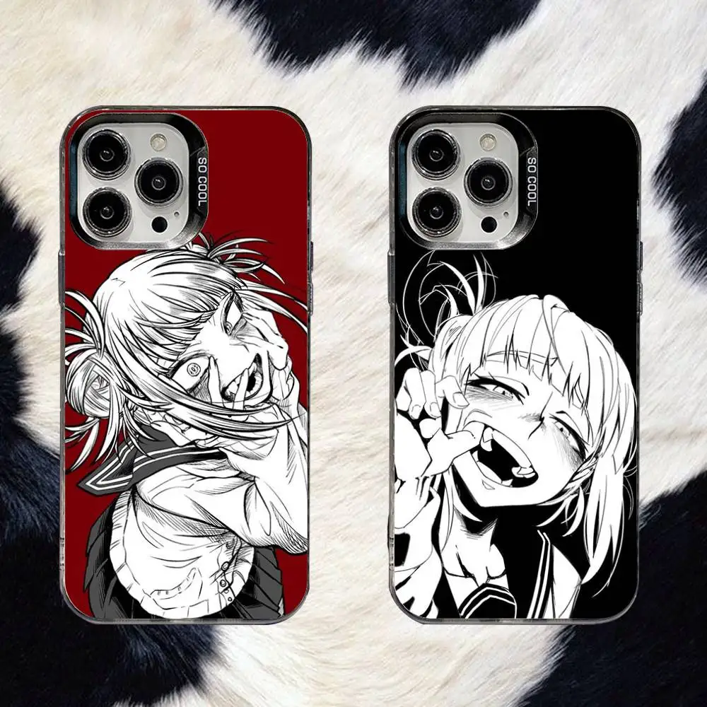 

Toga Himiko My Hero Academia Phone Case For iPhone 16,15,14,13,12,11,8,7,Pro,Max,Plus,Mini,XS,SE Anti Fall Black Matte Hard