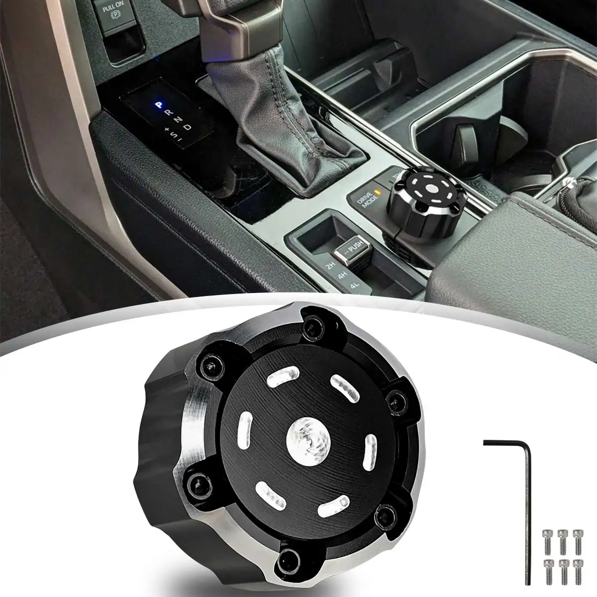 

Ручка режима привода автомобиля, крышка, кнопка управления, декоративные аксессуары, алюминиевый сплав для Tundra Sequoia 2022 2023 2024 2025