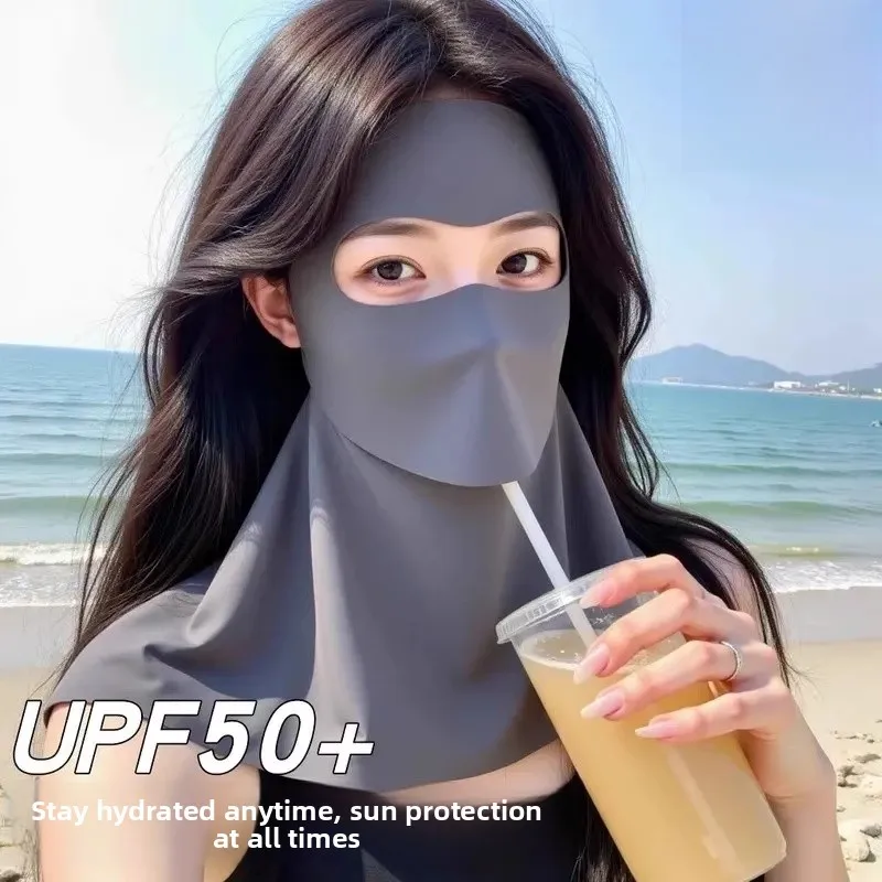 女性用日焼け止めフェイスマスク通気性のあるアイスシルクバスク夏用医療環境に適した高い審美価値
