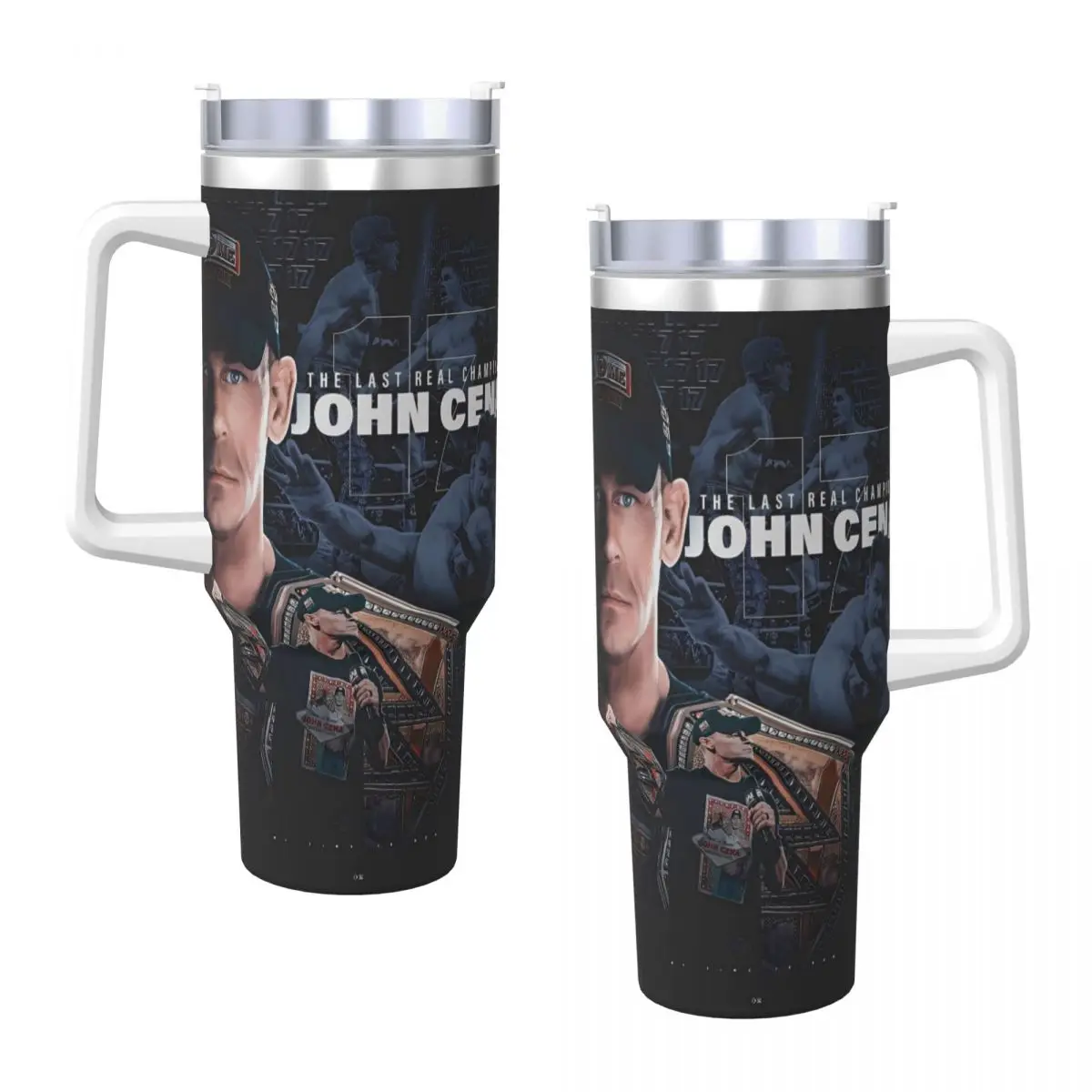 

John Cena Wrestling стакан из нержавеющей стали, термочашки для кемпинга с соломинкой, автомобильные кружки большой емкости, бутылка для горячих напитков