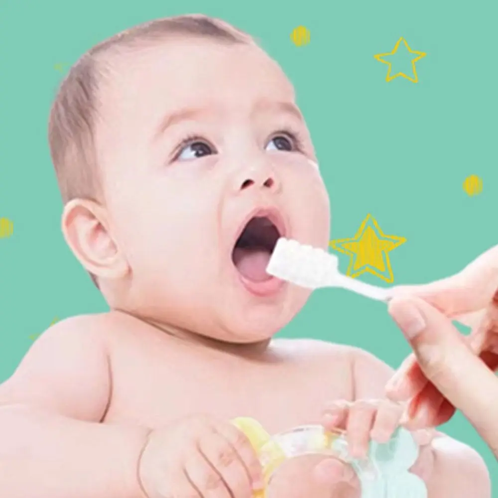 

30 шт. Новые одноразовые гигиенические тампоны для полости рта, инструмент для ухода за полостью рта, ватные палочки, принадлежности для новорожденных, детская зубная щетка