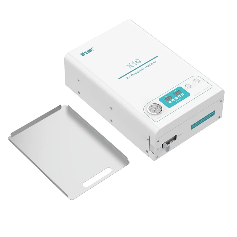 UYUE X10 Defoaming Machine, 15 Polegada Tela LCD, Removedor De Bolha De Ar Para O Telefone, Tablet, Remova A Bolha, Vidro OCA, Remodelar A Ferramenta De Reparo