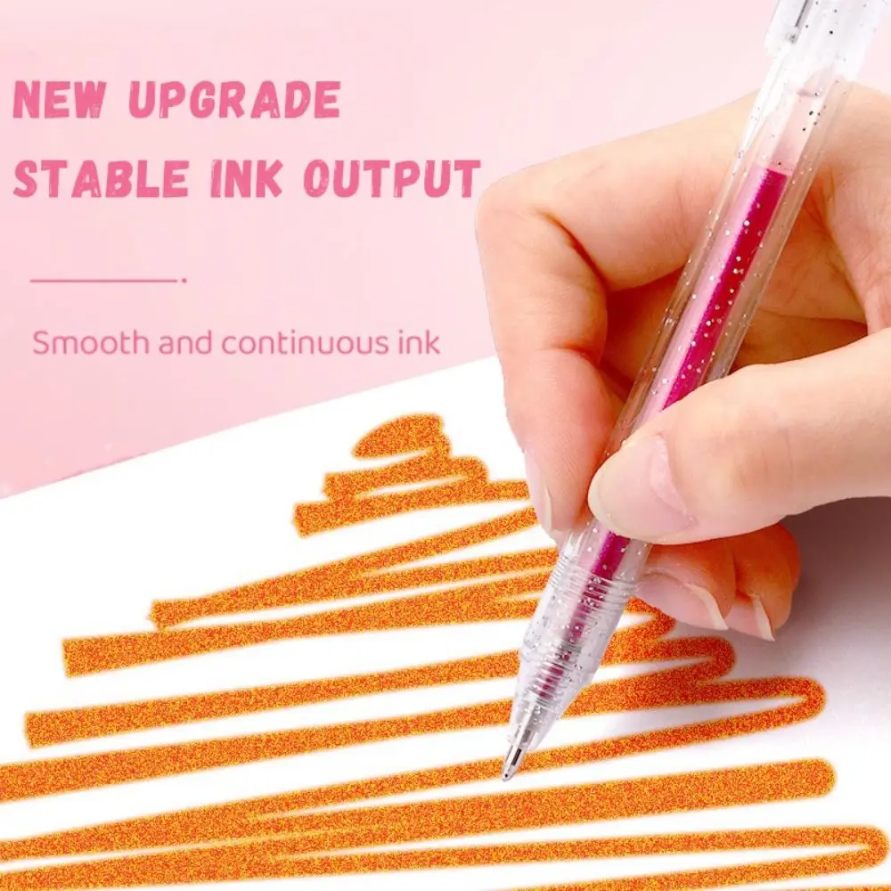 

8/12/24/36/48/60 цветов 8/12/24/36/48/60 цветов блестящая гелевая ручка пресс с использованием DIY рукописного ввода блестящий маркер большой емкости