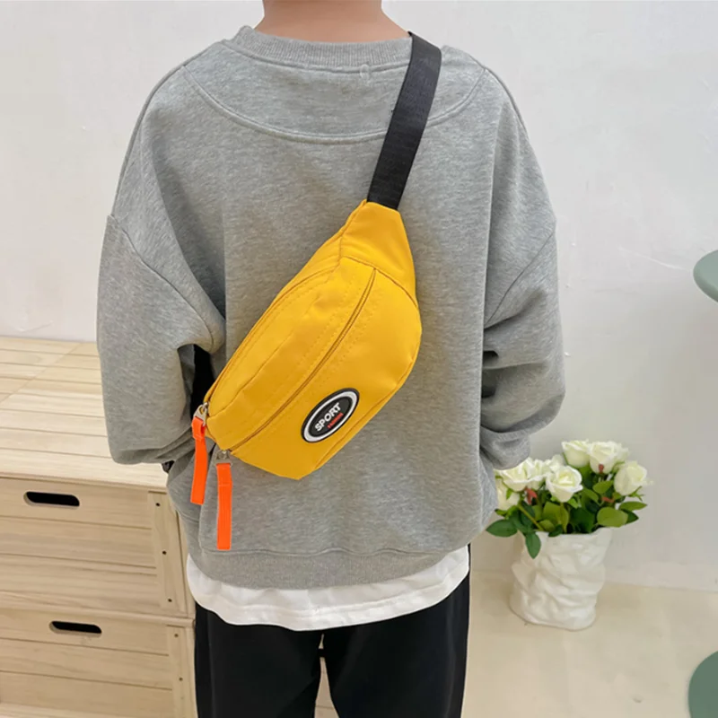Cute Children Waist Bag High Quality Canvas Belt Bags Designer Crossbody Chest Bag Female Solid Fanny Pack Hip Purse