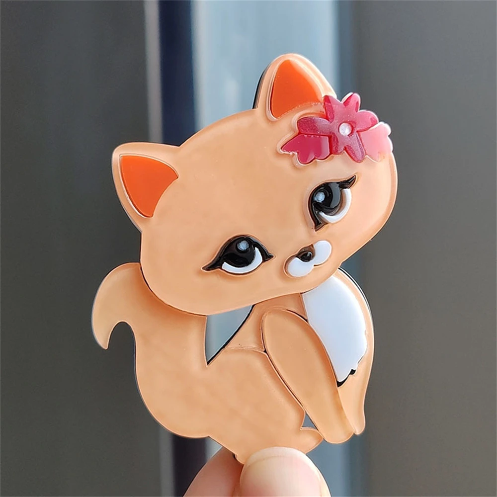 Acrylic Cute Cat Brooches For Women Colorful Animal Pin Cartoon Lovely Pets Party Office Brooch Pin Jewelry New Arrival 2023