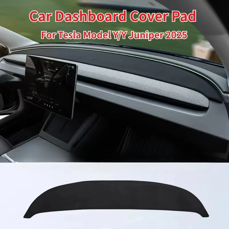 Anti-UV Armaturenbrett-Abdeckung für Tesla Model Y/Y Juniper 2025 Mittelkonsolen-Zubehör Armaturenbrett-Schutzmatte Sonnenschutz-Zubehör
