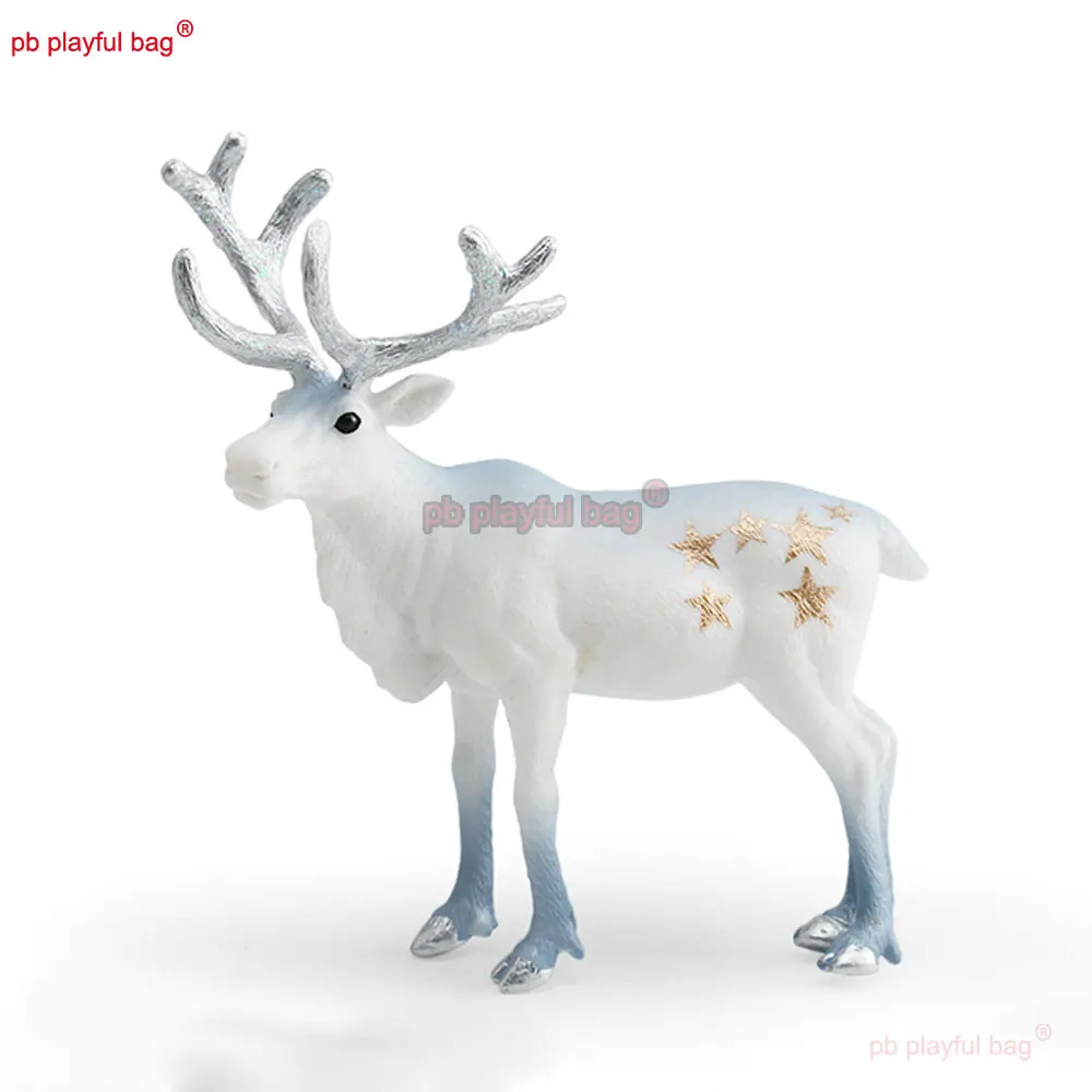 Modèle réaliste de faune forestière, renne de Noël solide, décoration et jouet éducatif pour enfants, figurine animale ZG443