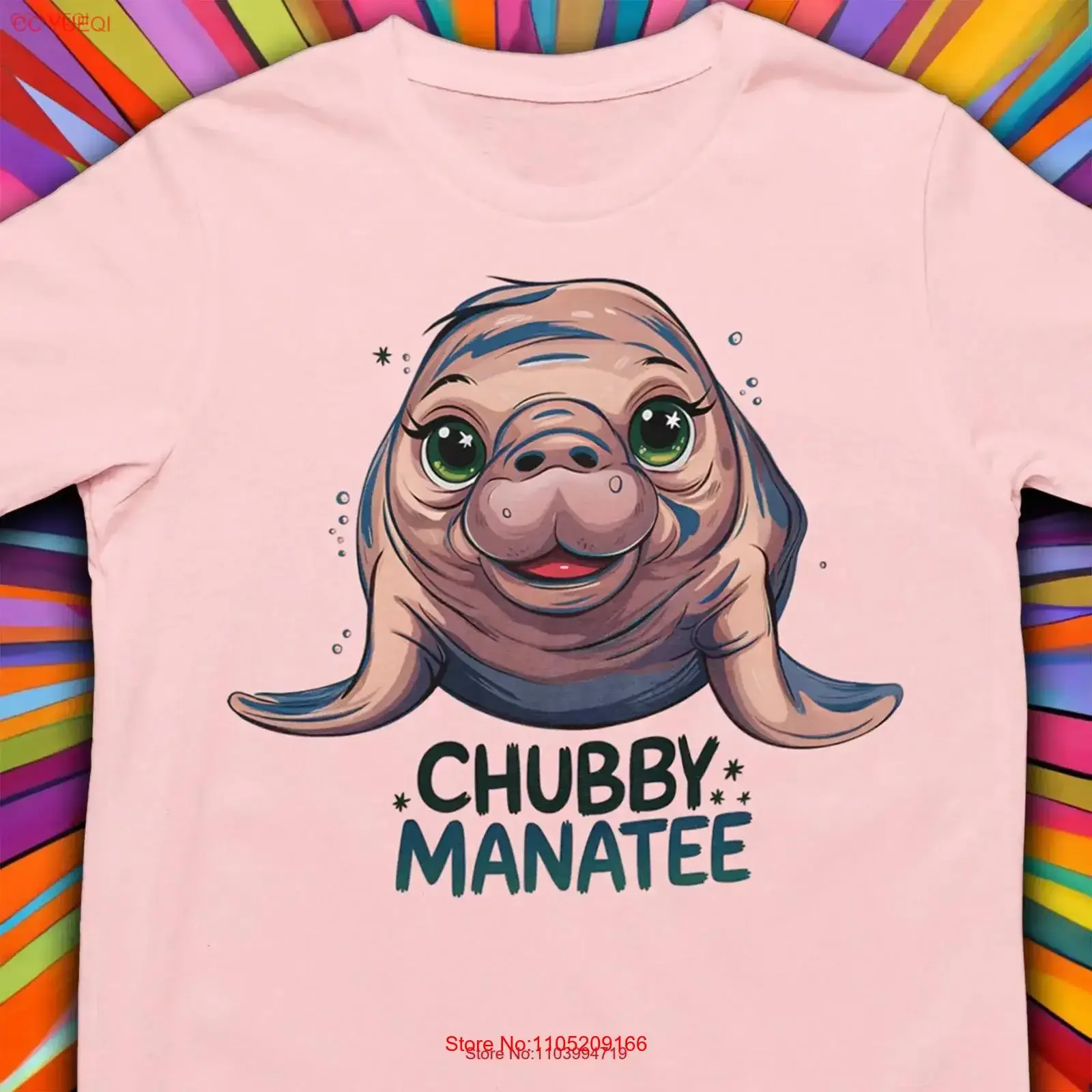 

Cute Manatee T Shirt Chubby Mom Adorable Playful Chill Lover vintage Washed graphic Comfortable Casual Slightly