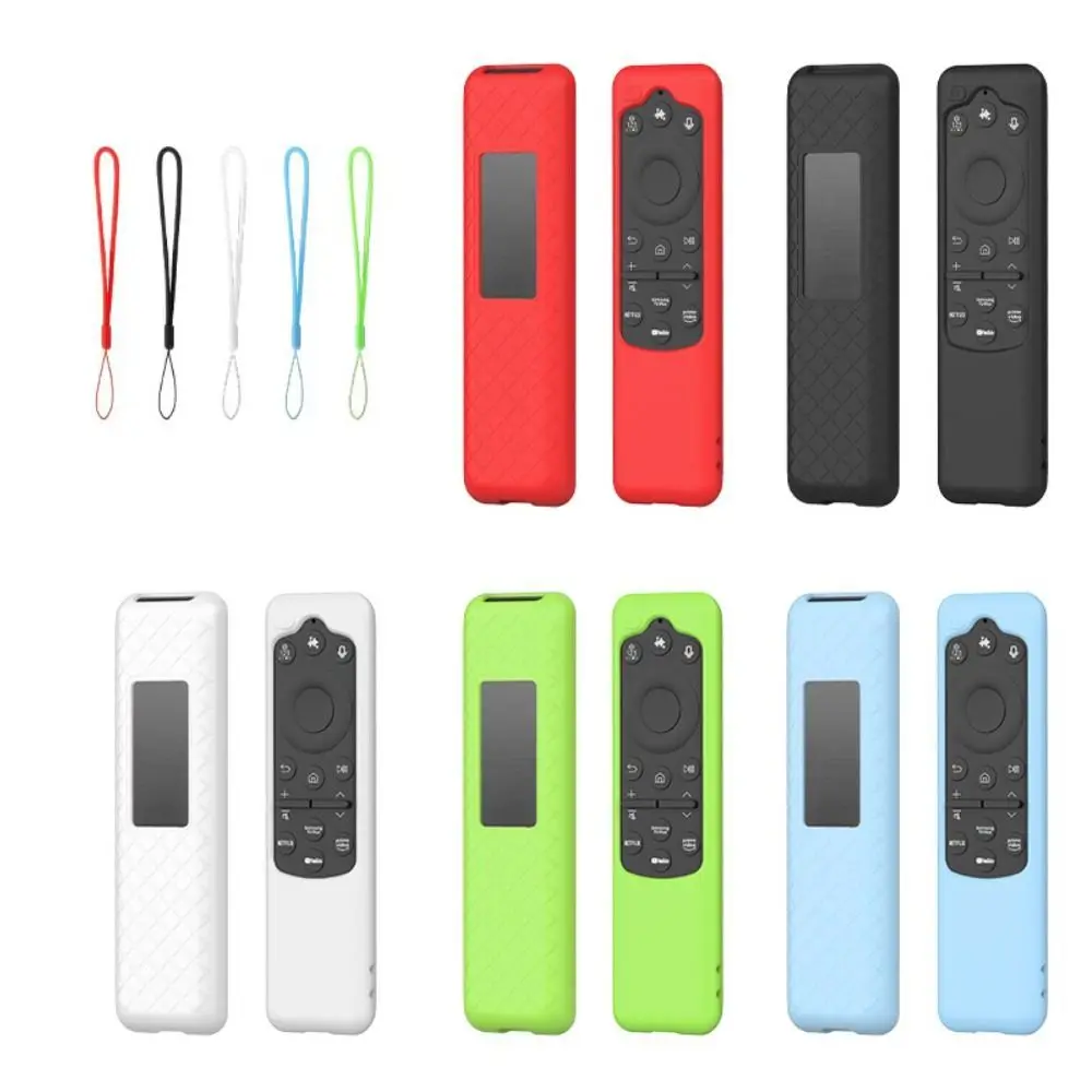 Silicone TV Remote Controller Cover with Lanyard Shockproof Protective Case Protector for Samsung BN59-01432A/BN59-01480L