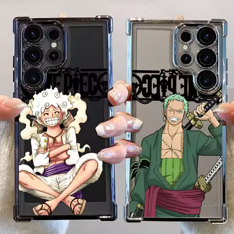 Clear Cover Case for Samsung Galaxy S21FE S25 Plus s24fe S25 Ultra S22 Ultra S20 FE S24 s24ultra S23 Anime Ones Pieces