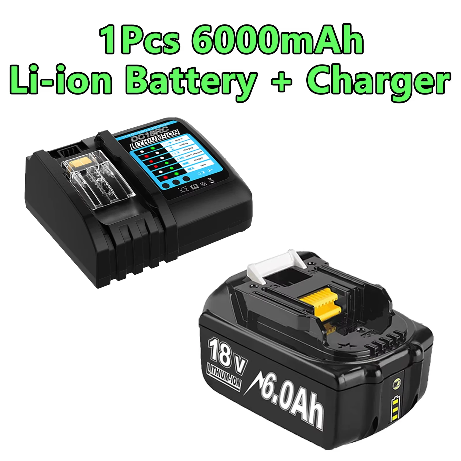 Voor Makita BL1830 Batterij Vervanging 9000mAh/6000mAh BL1840 BL1850 BL1860 18V Oplaadbaar Met Enkele 4A/Dual 6A Lader