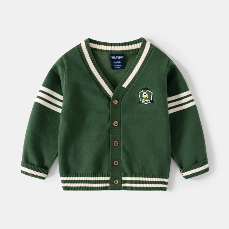 Stylish Boys Sweaters Kids School Uniform Cardigans Winter Cotton Toddler Baby Knits Jacket Children Clothes