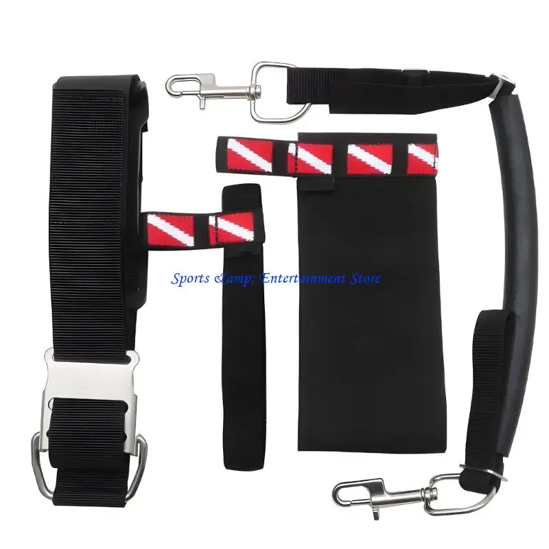 G7NF Sidemount Tanks Strap Nylon Webbing Assembly with Metal Clip and Cylinder Band Set for Technical Diving Gear Setups and