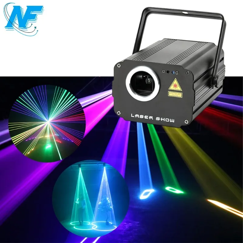 

F2900 Strobe Party Laser Beam Light Sound Activated Wireless APP Remote Control Dj RGB Animation Holiday Stage Lazer Show