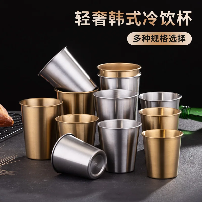 Suitable For Outdoor Camping Factory Direct Sale 304 Stainless Steel Mug Beer Cup Coffee Cup Portable Water Drinking Mug