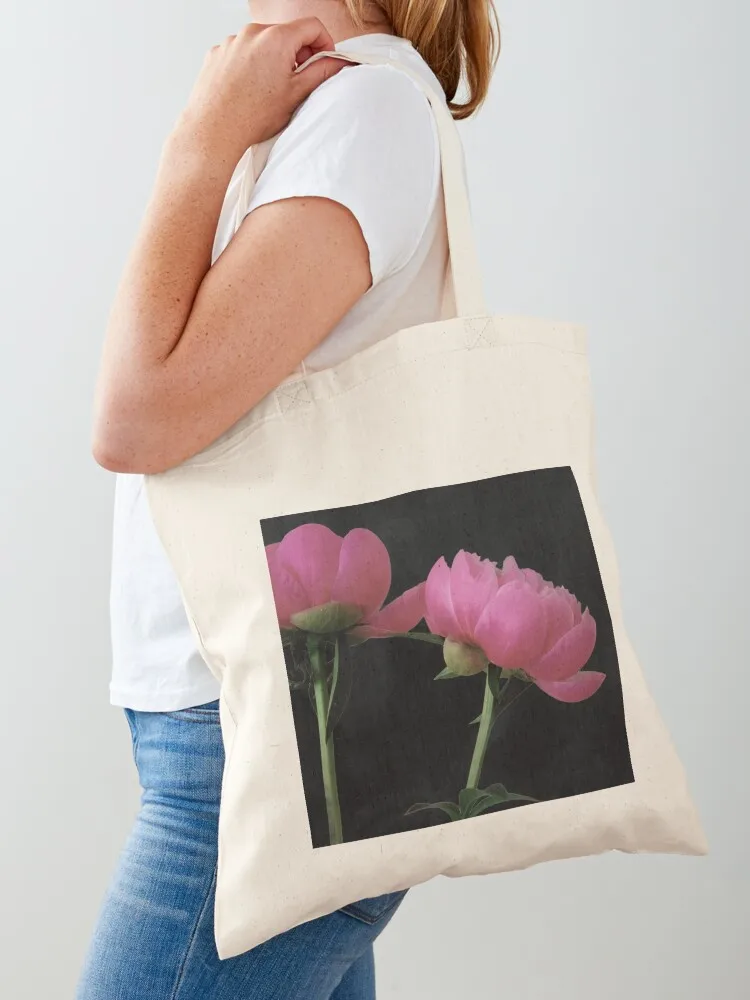 vibrant peonies Tote Bag cute pouch bag handbag reusable shopping bag shopping Canvas Tote