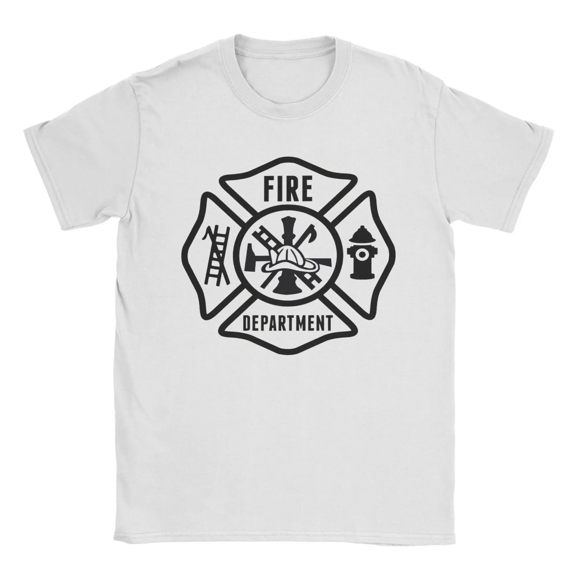 Firefighter First Responders Cotton T Shirt For Couple Beach  Y2K Fun T Shirts Harajuku Tees Plus Size Wholesale Clothing