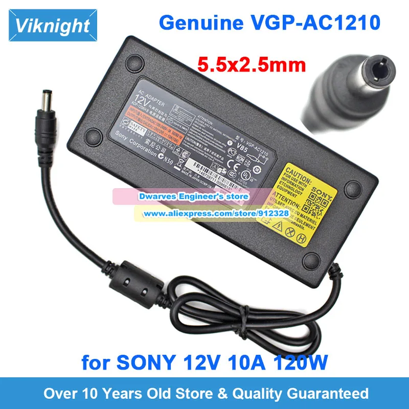 Genuine 120W VGP-AC1210 AC Adapter 12V 10A Charger ADP-1210 BB EADP-96GB A EPS-10 for SONY A​DP-120KH B AC Power Supply 5.5*2.5m