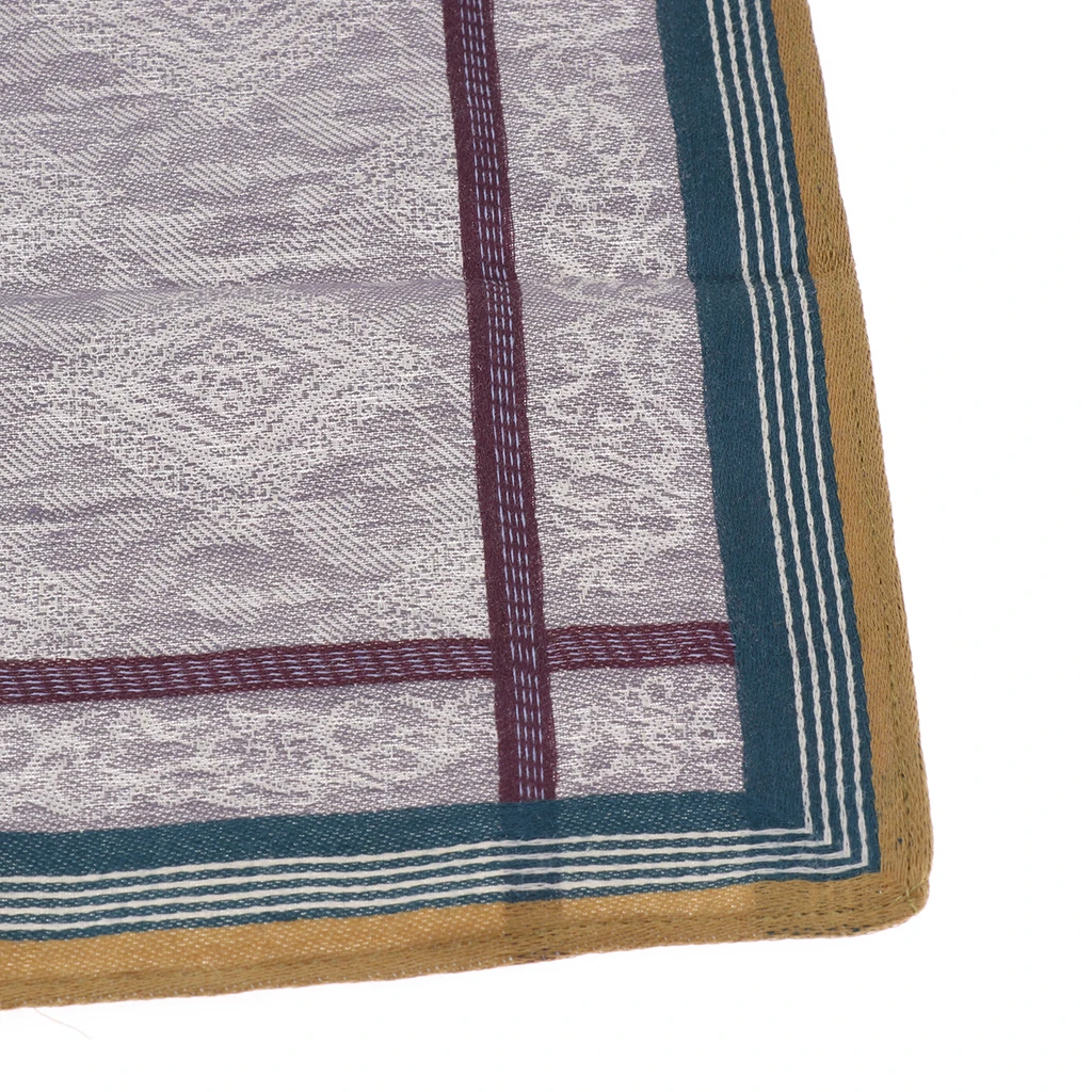 3PCS Hankies Plaid Floral Square Handkerchief for Wedding Party