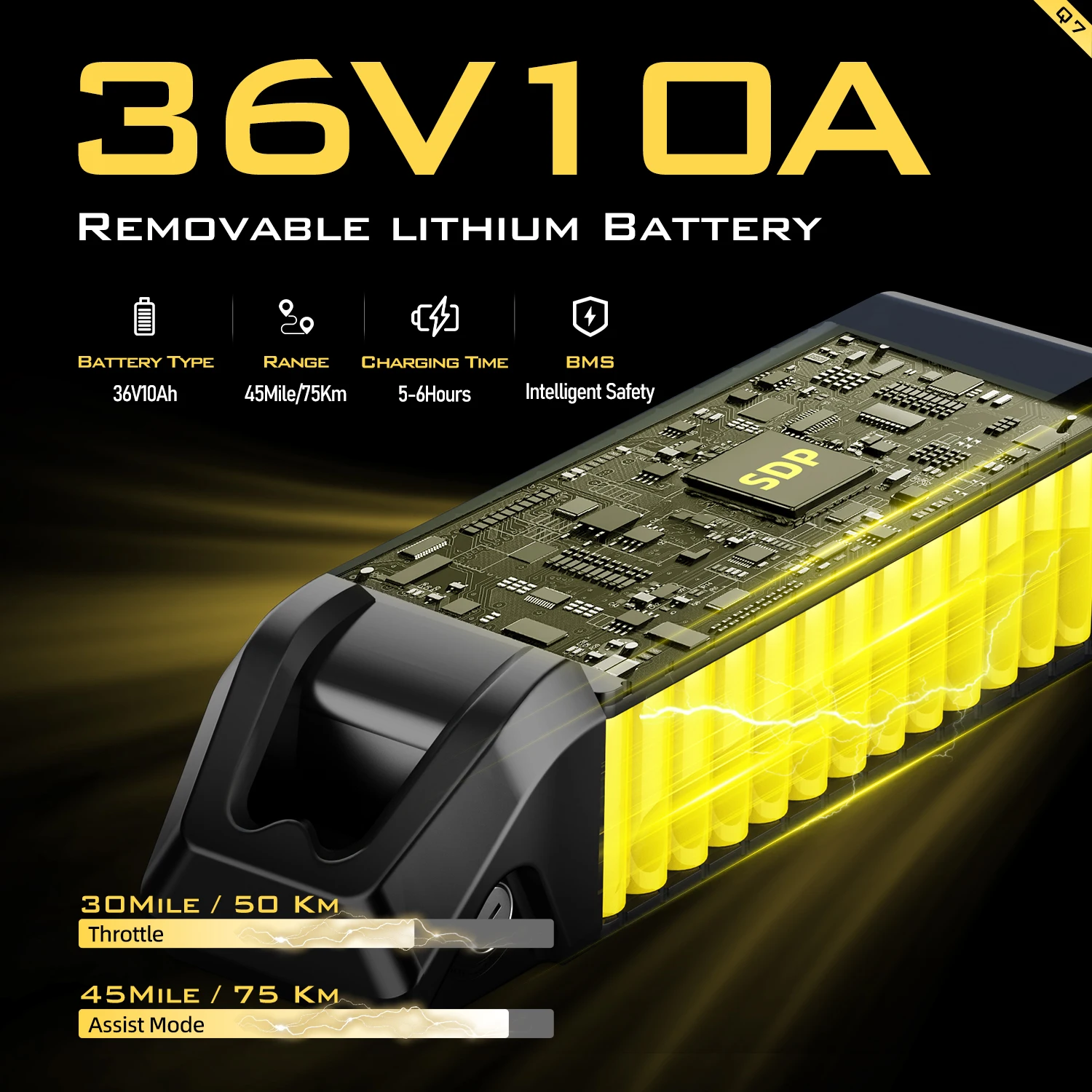 Leistungsstarkes Herren-Elektrofahrrad mit Kohlenstoffstahlrahmen, 26 Zoll Mountain City Elektrofahrrad