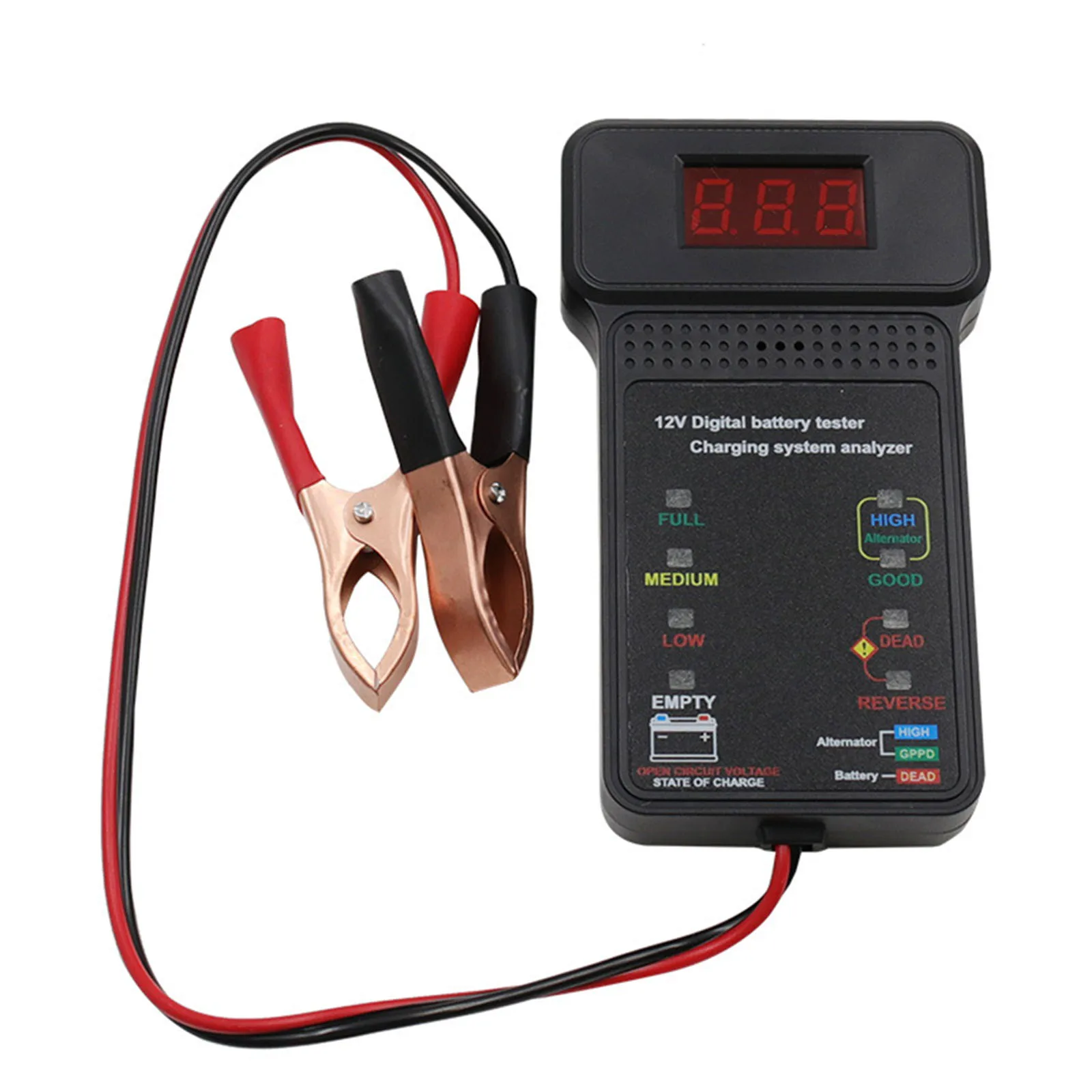 Car Battery Detector Battery Tester Inspection Measurement 12V 1PC 31cm LED Display For Testing Battery Voltage