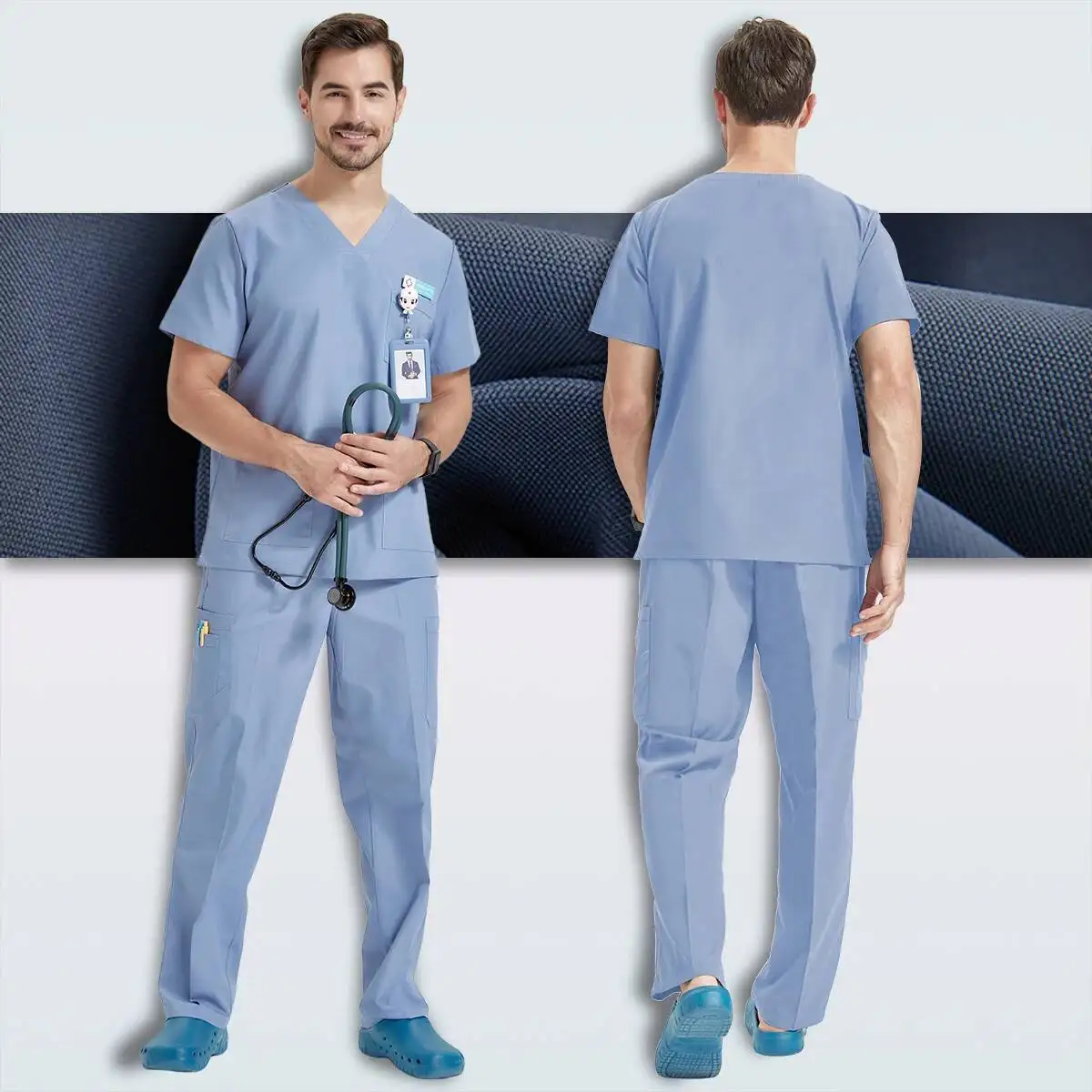 men-s-medical-scrubs-sets-hospital-nursing-uniforms-breathable-sanitary-clinical-aesthetic-nurse-suits-doctor-workwear