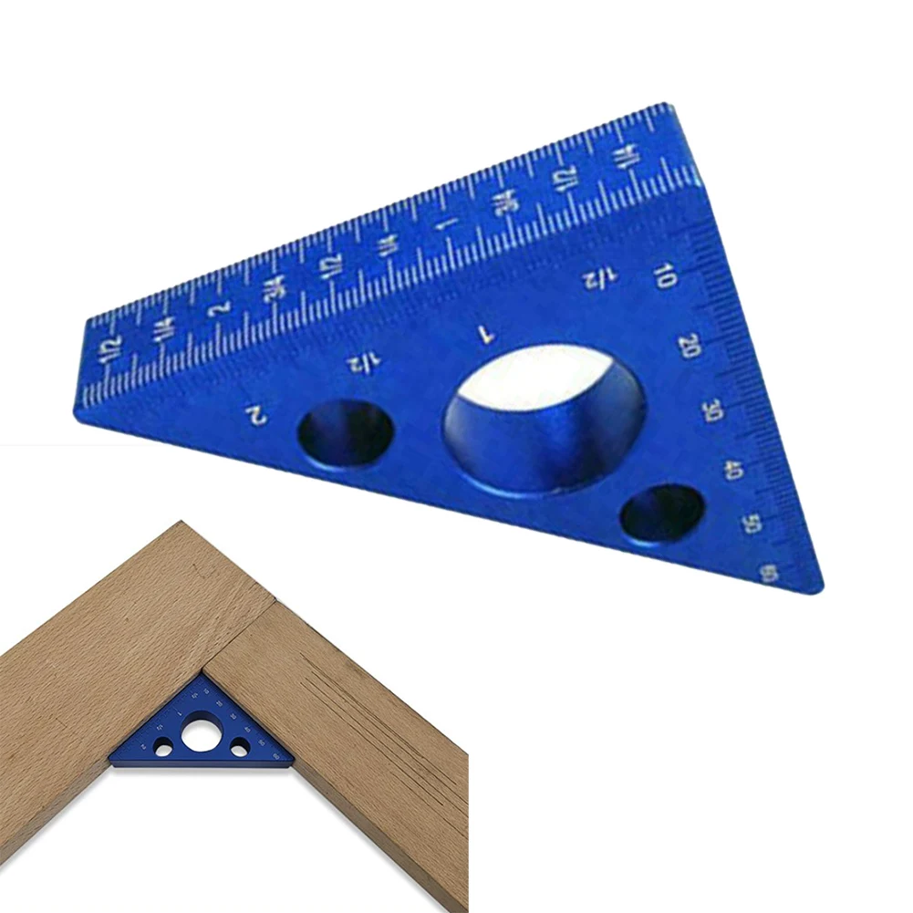 

Woodworking Tools Right Angle Ruler Triangle Ruler Aluminum Alloy 45/90 Degree Frosted Right Angle Gauge Woodworking Ruler