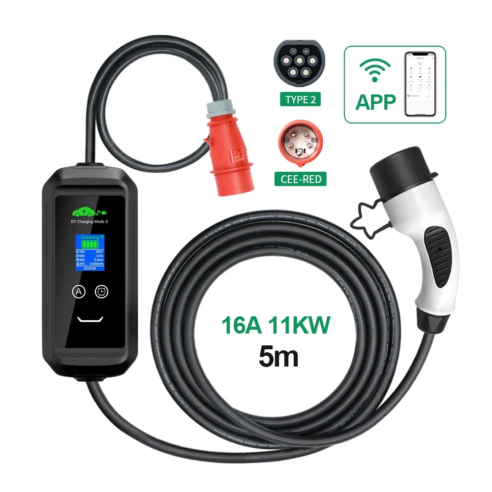 Europe warehouse 16A 32A 1P 3P Type1 Type2 GBT charging cable plug adapter socket type 1 ev charger