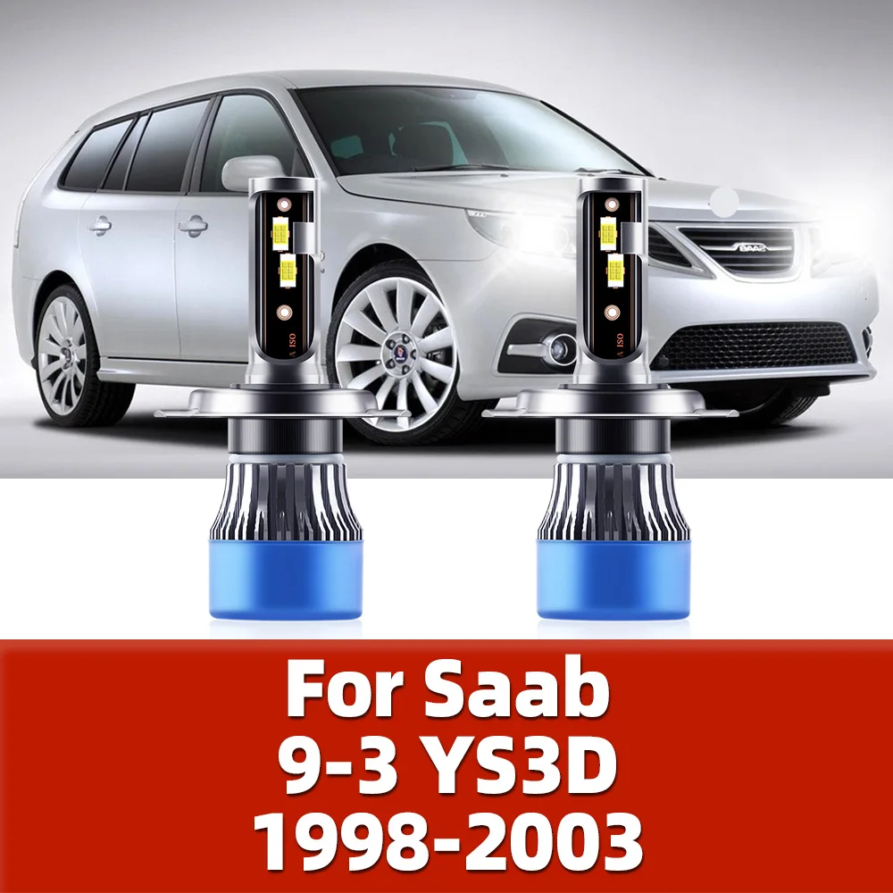 LED Car Headlights 15000LM 110W CSP Chip Turbo Lamps 12V Hi Lo H4 Vehicles Bulbs For Saab 9-3 YS3D 1998 1999 2000 2001 2002 2003