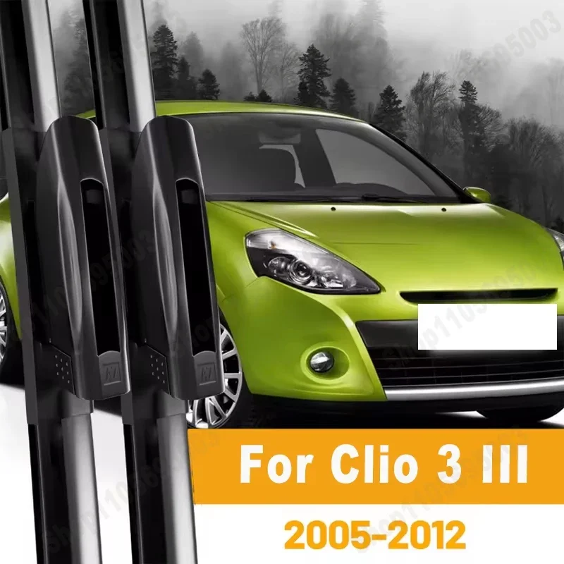 For Renault Clio 3 III Hatchback Front Wiper Blades 2005-2012 2007 2010 2011 Windscreen Windshield Window Accessories 24