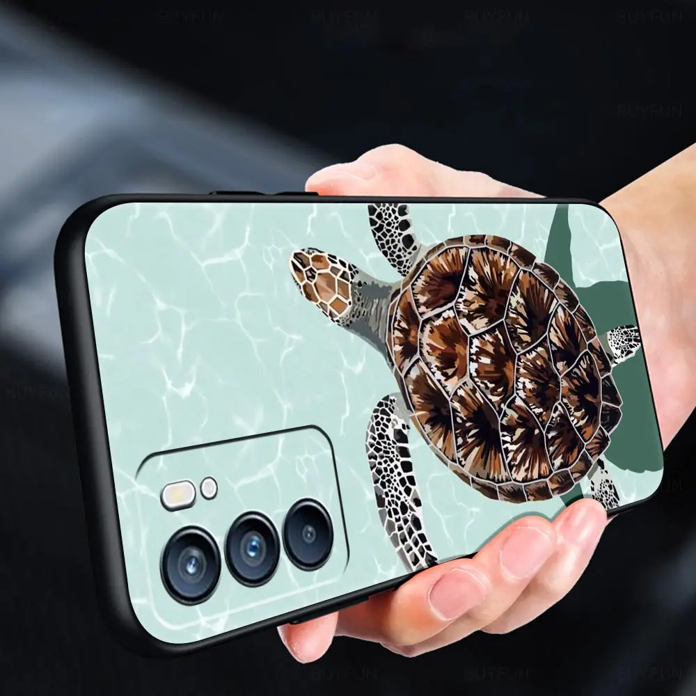 เคสโทรศัพท์สําหรับOppo Reno13 Reno12 Reno11 F Reno10 Pro A54 A53 A95 A76 A74 A57 A98 A80 A79 5G A78 4G Cool Oceanเต่า