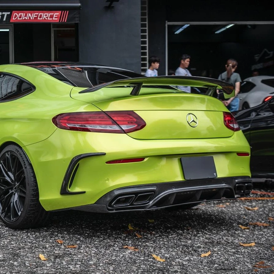 

Задний спойлер автомобиля, крылья для Mercedes Benz C-Class C205 C200 C250d C300 C43 C63 Coupe, колпачки спойлера заднего багажника 2015-2021 Bodykits