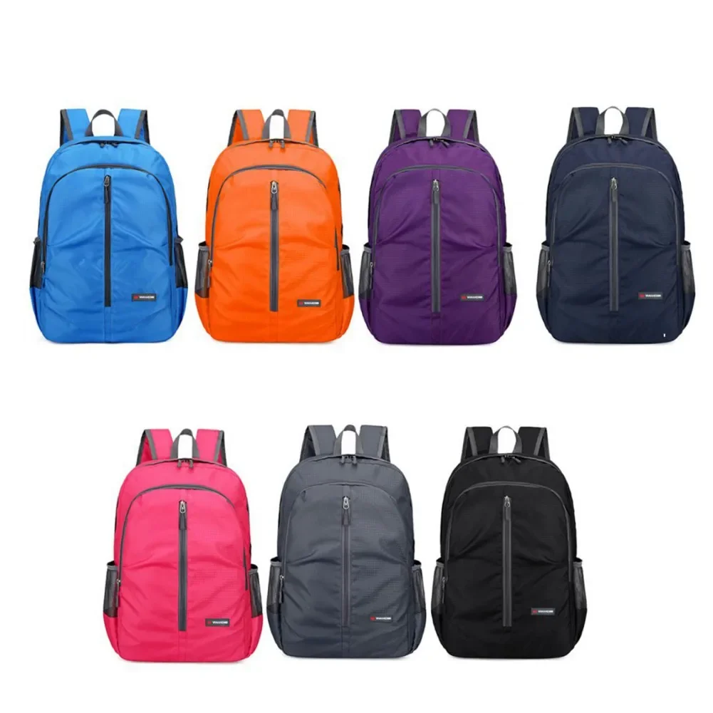 Reise Camping Wandern faltbarer Rucksack hochwertiges verschleißfestes Tuch The Back Zipper Patch Pocket Design Taschen
