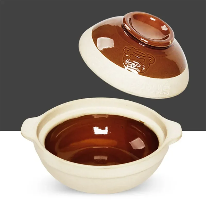 

500ml 750ml Chaoshan Chaozhou Casserole Rice Noodle Casserole Porridge Pottery Pot With Double Ear Clay Pot