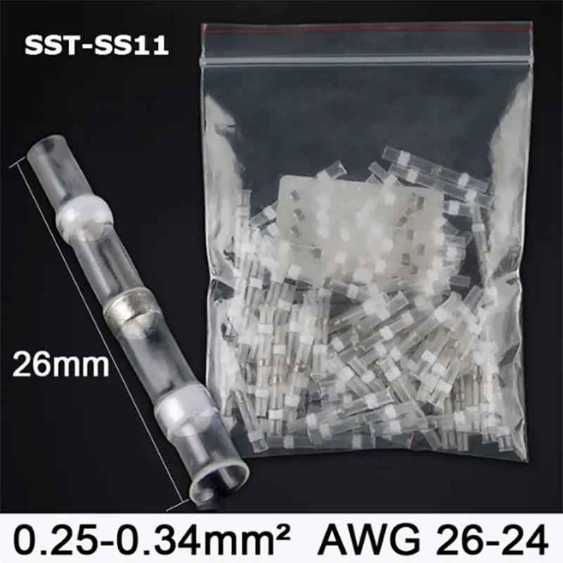 30pcs Heat Shrink Tube Solder Ring Terminal Insulation Waterproof Wiring Terminal Wire Docking Heat Shrink Quick Terminal image 5