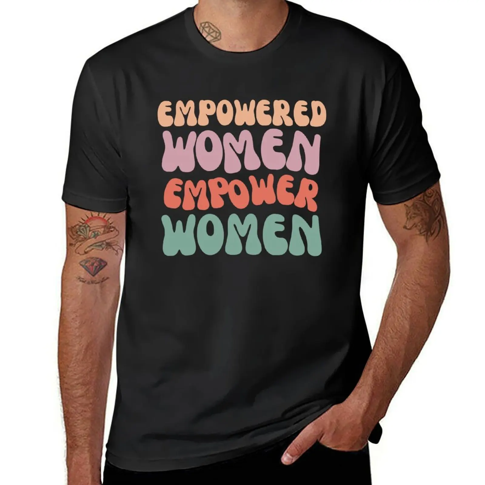 Empowered Women Empower Woman. T-Shirt Blouse anime mens t shirt