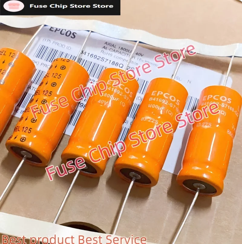 

2 шт./лот 1800 мкФ/40 В EPCOS 40V1800UF 16*39 мм B41692S7188Q LL Аксиальный электролитический конденсатор с увеличенным сроком службы