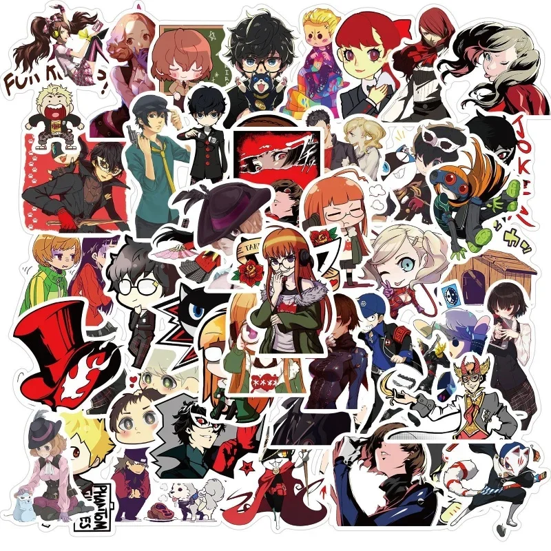 10/30/50Pcs Anime Persona Stickers PS4 RPG Cartoon Game Graffiti Sticker for Luggage Refrigerator Skateboard Suitcase