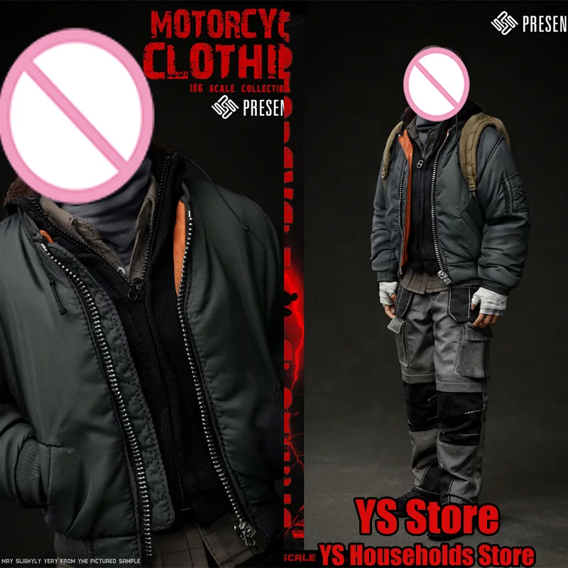 

PRESENT TOYS PT-SP85 1/6 Dark Black Hero Cosplay Motorcycle Clothes Set Accessory Movable Body For 12" Male Figurine Decoration